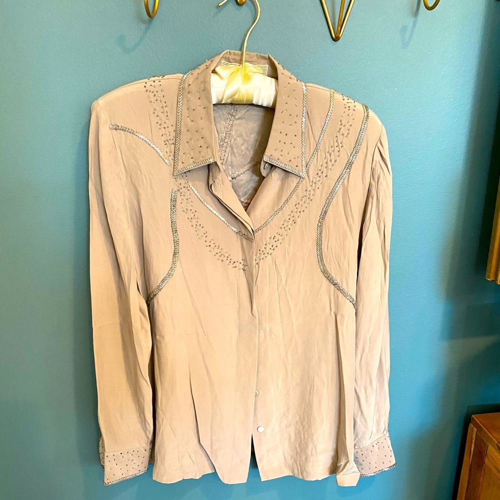 100% silk top- Vintage